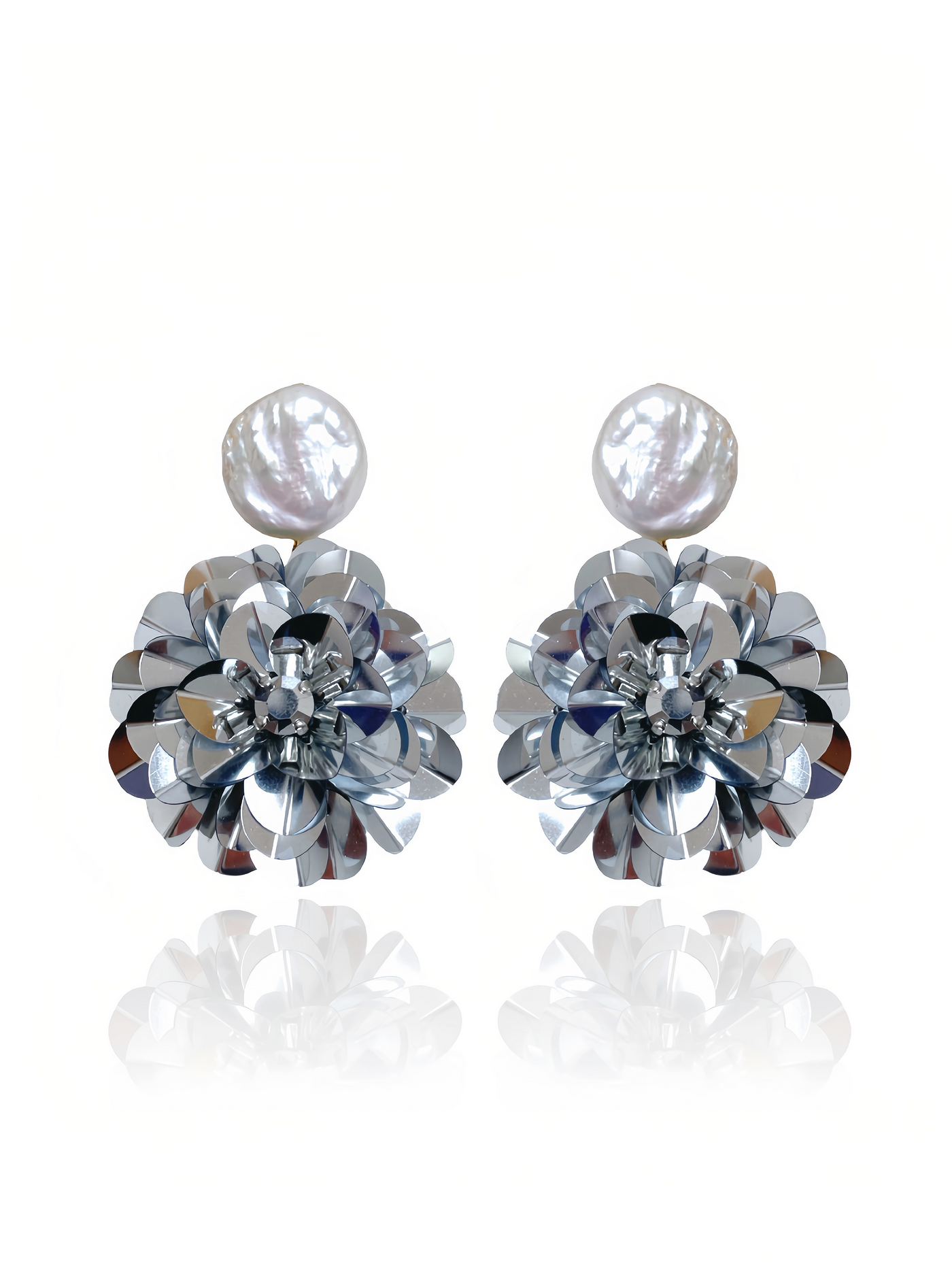 Pearl Drop Blossoms Silver
