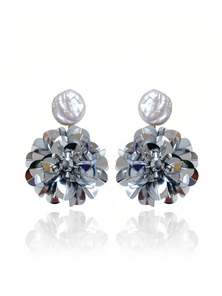 Pearl Drop Blossoms Silver