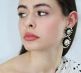 Snowstorm Earrings Black