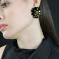 Black Blossom Studs Black Two Tone