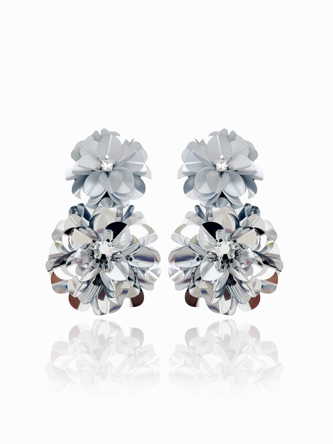 Metallic Blossom Drops Silver