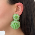 Sun Flower Drop Earrings Pistachio