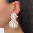 Sun Flower Drop Earrings Nude