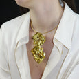 Gold Camellia Choker Necklace