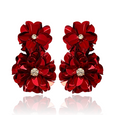 Blossom Drop Earrings Red