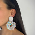 Blue Petite Yasmine Hoops
