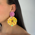 Yellow Petite Yasmine Hoop Earrings