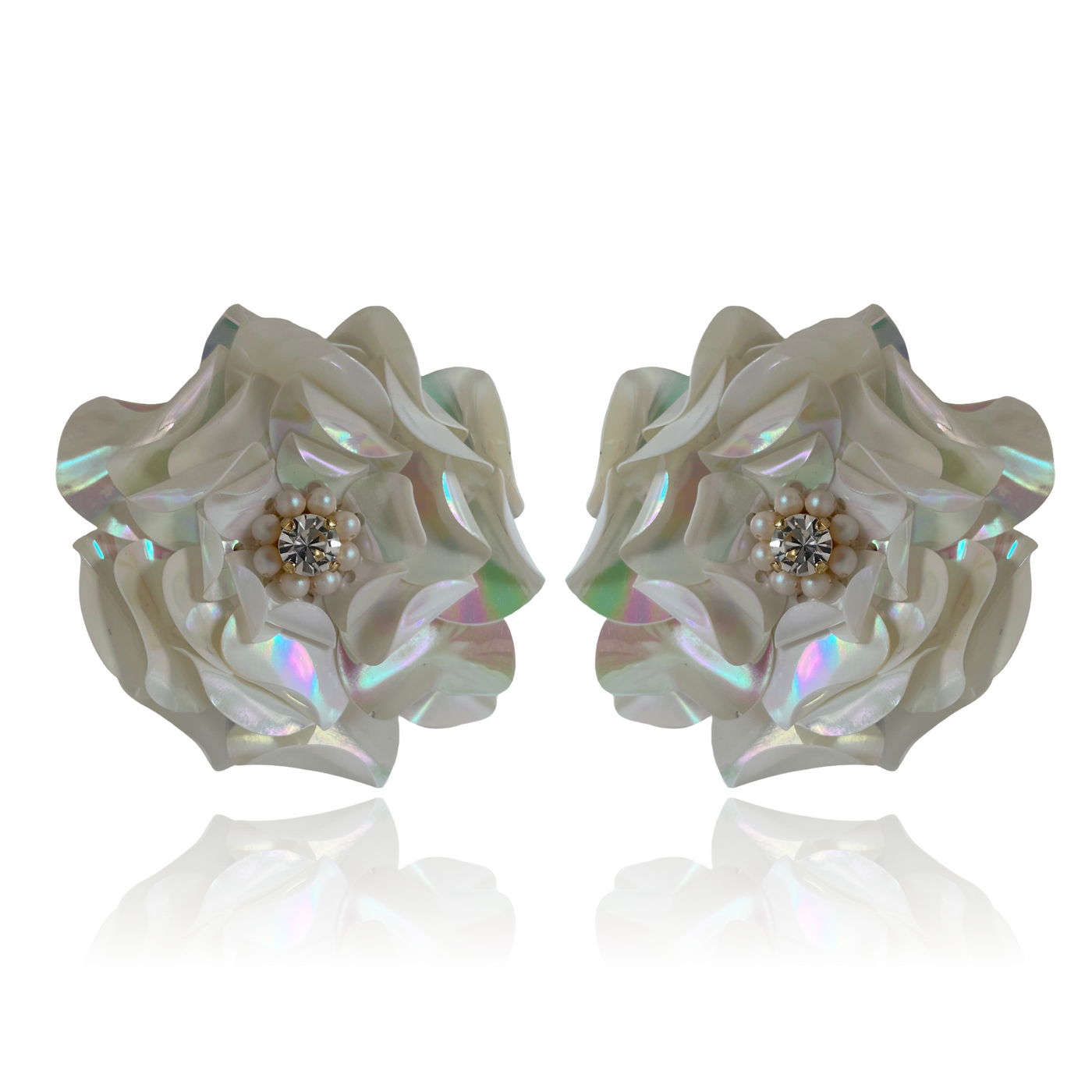 Shell Camellia Studs