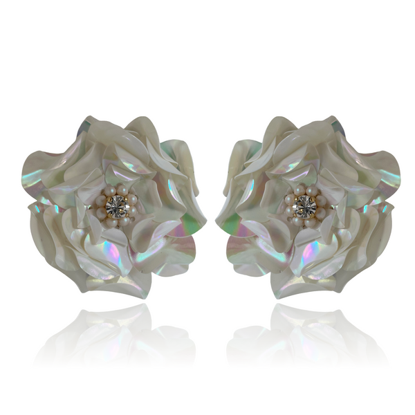Shell Camellia Studs