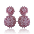 Sun Flower Drop Earrings Rose