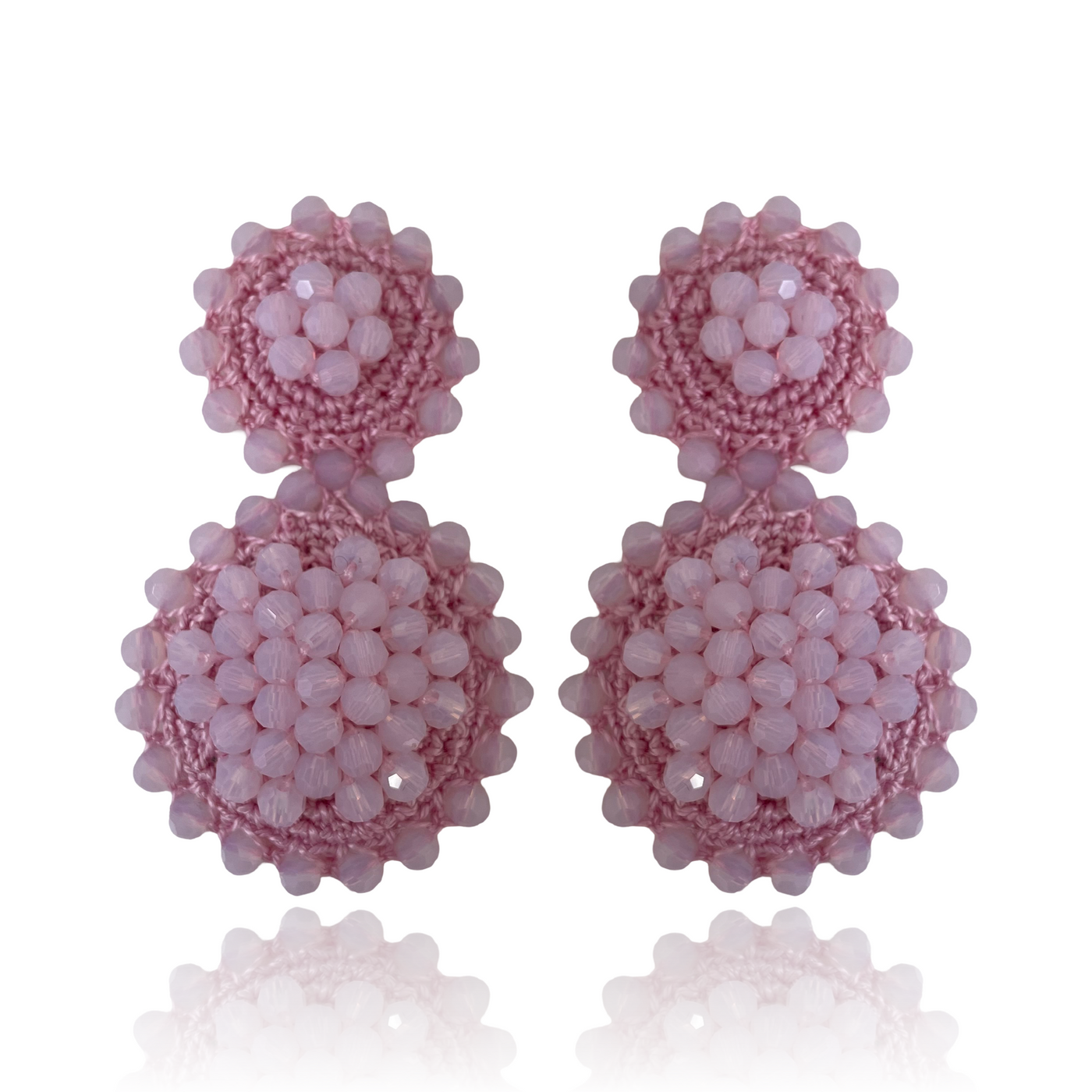 Sun Flower Drop Earrings Rose