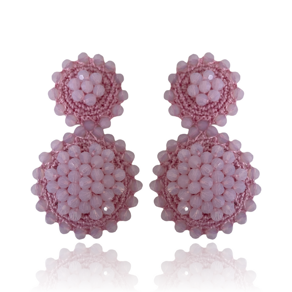 Sun Flower Drop Earrings Rose