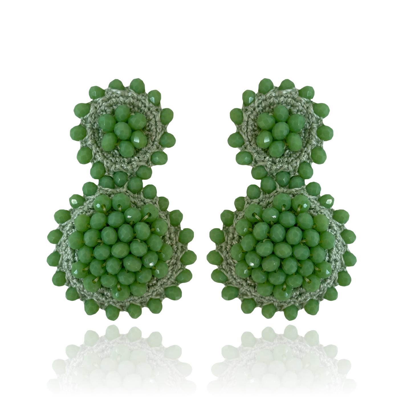 Sun Flower Drop Earrings Pistachio