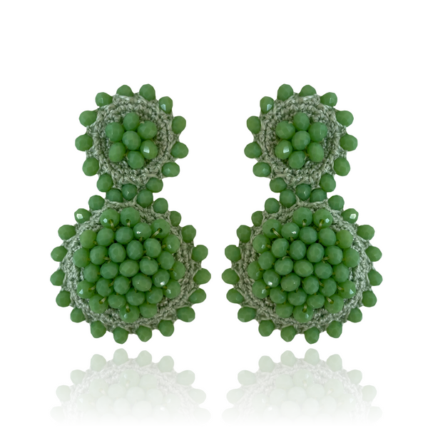 Sun Flower Drop Earrings Pistachio