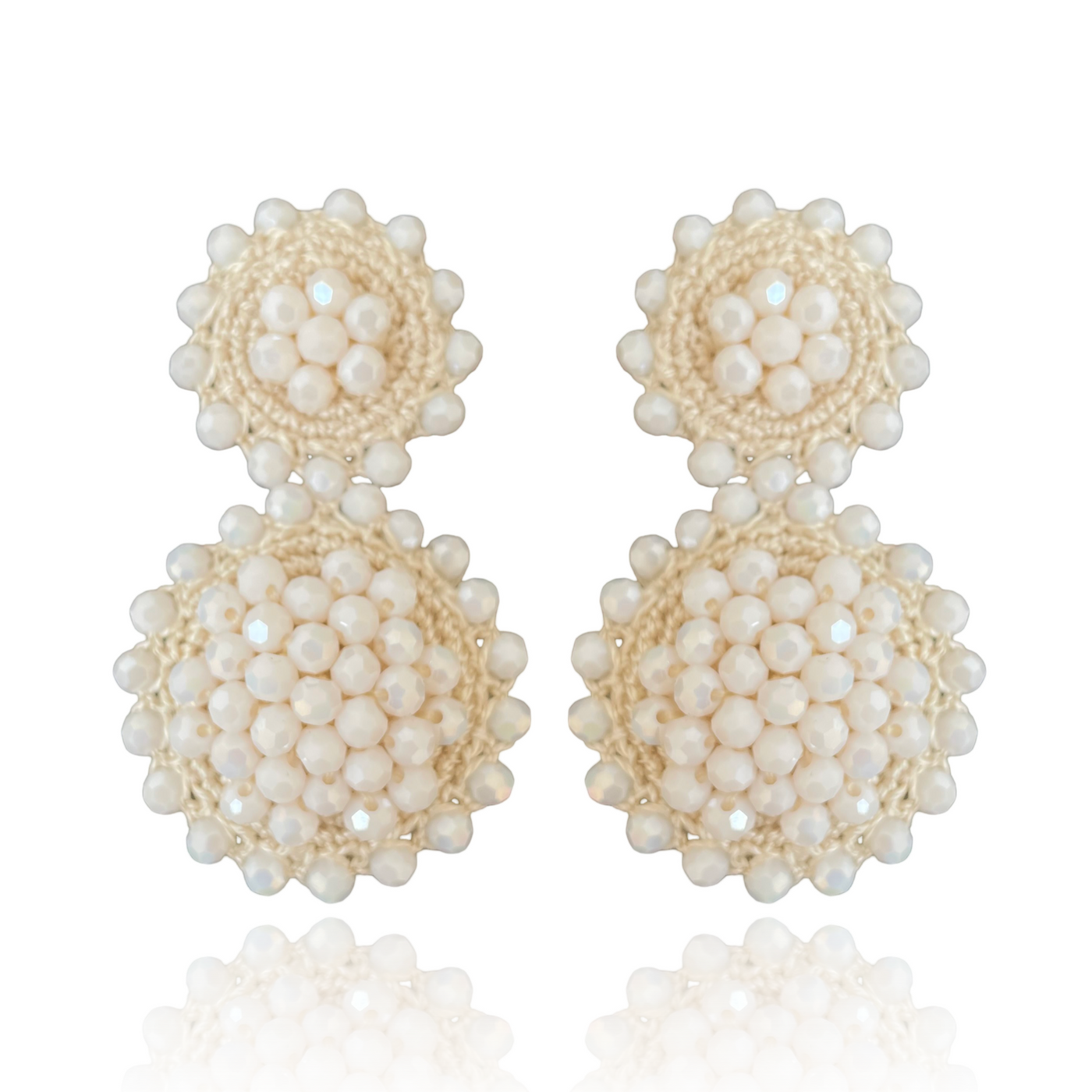 Sun Flower Drop Earrings Nude