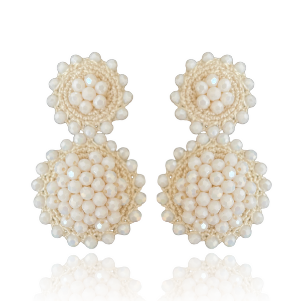 Sun Flower Drop Earrings Nude