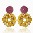 Yellow Petite Yasmine Hoop Earrings