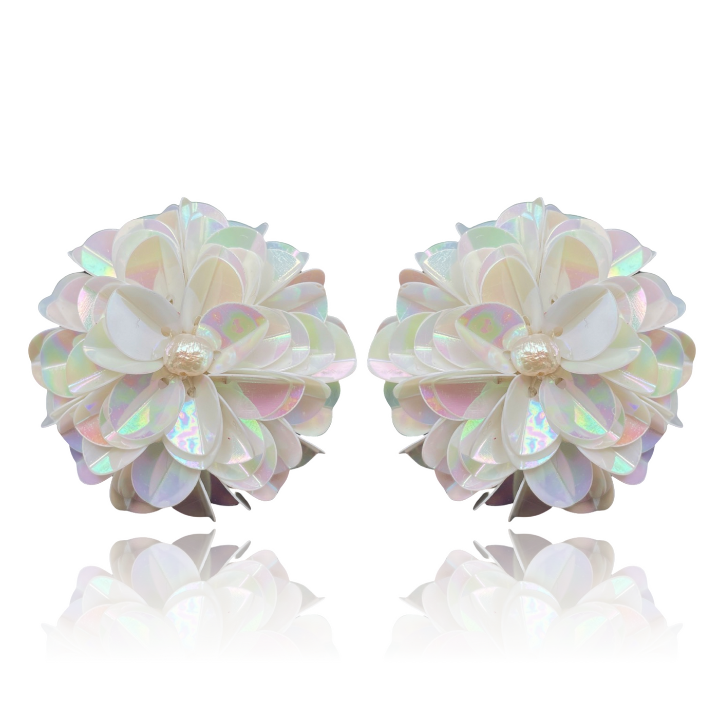 White Blossom Studs Shell