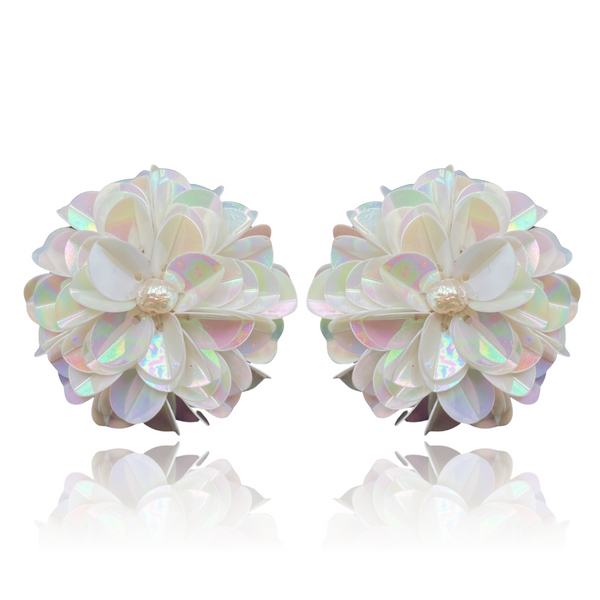 White Blossom Studs Shell