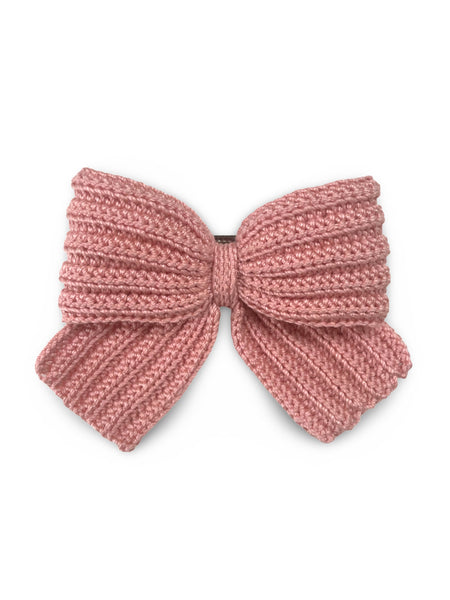 Crocheted Bow Clip Rose