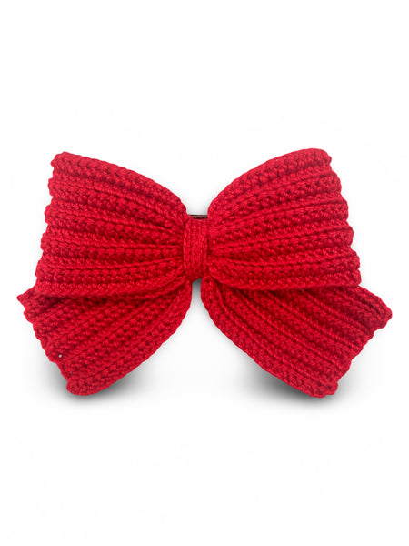 Crocheted Bow Red