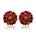 Red Blossom Studs Red Two Tone