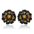 Black Blossom Studs Black Two Tone
