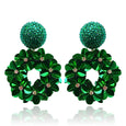 Emerald Green Petite Yasmine Hoops Earrings