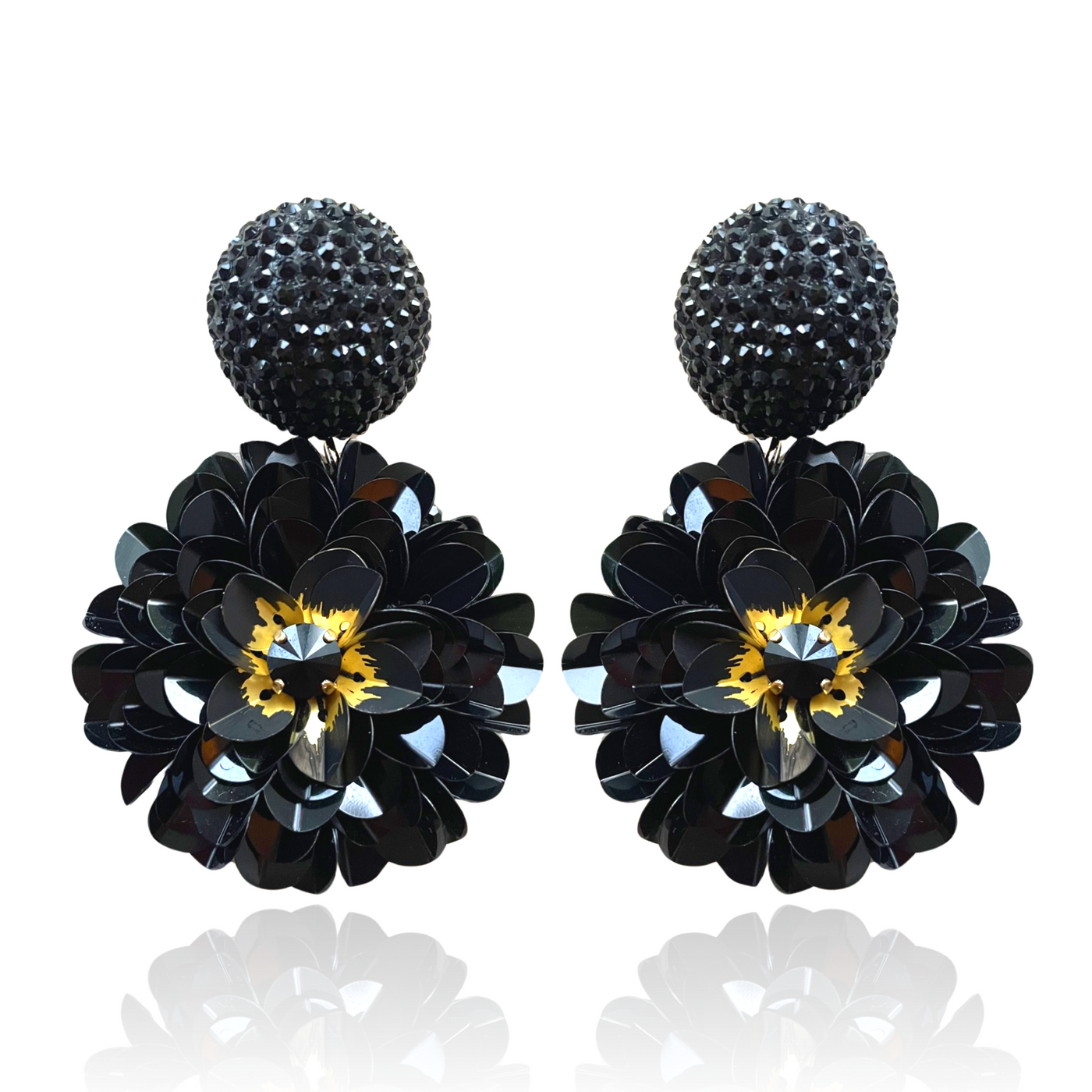 Black Dahlia Earrings