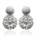Snow White Dahlia Earrings