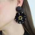 Black Dahlia Earrings
