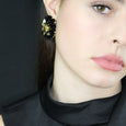 Black Blossom Studs Black Two Tone
