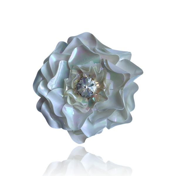 White Camellia Choker Shell