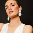 Sun Flower Drop Earrings Nude