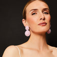 Sun Flower Drop Earrings Rose