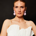 Sun Flower Drop Earrings Rose