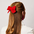 Crocheted Bow Red