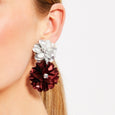 Blossom Drops Silver & Claret