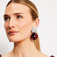 Blossom Drops Silver & Claret