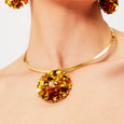 Dahlia Collar Choker Gold