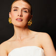 Gold Camellia Studs