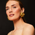 Gold Camellia Studs