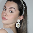 White Flower Drop Crystal