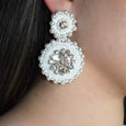 White Flower Drop Crystal