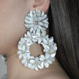 Silver Yasmine Hoops