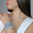 Silver Cluster Cuff