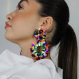 Rainbow Yasmine Hoops