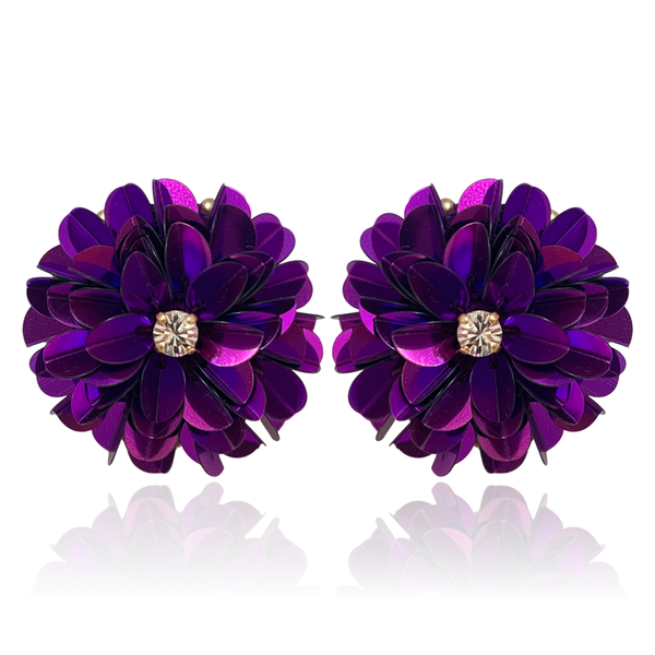 Purple Blossom Studs