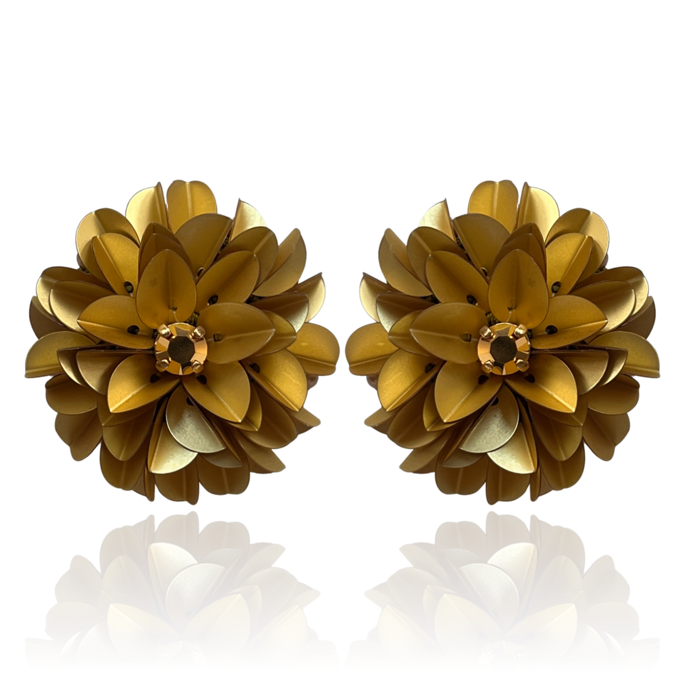 Gold Blossom Studs Satin Gold
