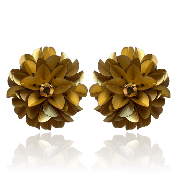 Gold Blossom Studs Satin Gold